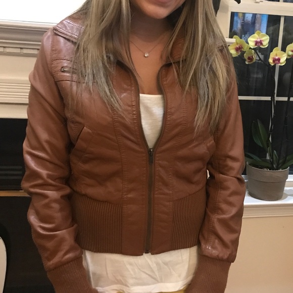 Chestnut leather jacket - Picture 5 of 5